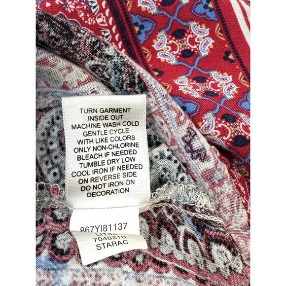 One World Dress Paisley/Floral Print Hi-Low Hem Bell Cuff Boho‎ Romantic Size S - Picture 16 of 16